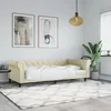 Dnevni krevet krem 100 x 200 cm od umjetne kože