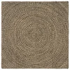 vidaXL Preproga za območje Naravna in črna 120 x 120 cm Juta