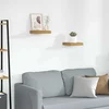 Polica na zidu 2 pcs Bež 23 x 23,5 x 4 cm Konstruirano drvo