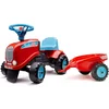 Alltoys Otroški poganjalec – traktor Go Farm, rdeč, z volanom in prikolico