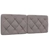 Vidaxl Blazina za vzglavje taupe 120 cm blago