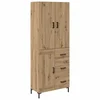 Vidaxl Visok predalnik Umetni hrast 69,5 x 34 x 180 cm Konstruiran les