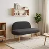 vidaXL Oblazinjena klop z naslonom Črna 110 x 60 x 76 cm Bouclé
