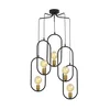 Jupiter 1819 - PI5 E27 - Luster na sajli PONTI 5xE14/40W/230V crna