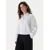 Srajca Calvin Klein Jeans Solid Boxy Cropped Shirt White XS
