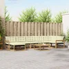 Set vanjskih sofa 8 pcs Bijela i krem Čvrsto drvo akacije