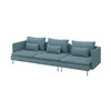 SÖDERHAMN Sofa 4-sed, Fridtuna tamnosiva-plava