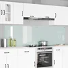 Kuhinjski zid 2 pcs Bijelo 110 x 60 cm Staklo otporno na udarce