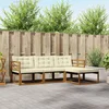 Set vanjskih sofa 4 kom. Prirodna i krem