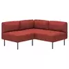 LILLEHEM Modularna ugaona sofa dvosed, Gunnared/smeđe-crvena metal