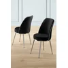 HANAH HOME Set 6 stolica Pefa Black Chrome