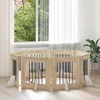 Vrata za pse s postoljem 8 pcs Hrast sonoma 60 x 60 cm