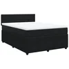 Vidaxl Box spring postelja z vzmetnico črna 160x200 cm žamet