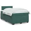 VIDAXL Box spring postelja z vzmetnico temno zelen 120x190 cm žamet