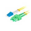 Lanberg SM LC/UPC-SC/APC DUPLEX 3.0MM LSZH G657A1 optični patchcord 1m rumene barve