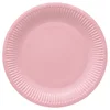 shumee Okrogli papirnati krožnik Svetlo roza premera 23 cm 8 kosov.