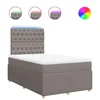 Vidaxl Box spring postelja z vzmetnico taupe 120x190 cm blago