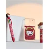 Sinsay - Futrola za iPhone 16 sa šljokicama i kaubojsko motivom Hello Kitty - crvena