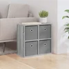 vidaXL Strani šal s predalom Siva Sonoma 49,5 x 22 x 47 cm