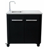 COZZE miza z inox ploščo, koritom in armaturo 90x60x90 cm