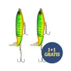 BaitFish, realistična umetna vaba z vrtljivim repom 1+1 GRATIS