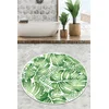 Lessentiel Maison Podloga za kupatilo Pied Circle Djt, 80 cm, Belo-zeleni
