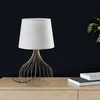 Opviq Stona lampa Telis-5404, 28x28x51 cm, IP20, Zlatno-bele boje