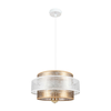 Luster na sajli GABI 1xE27/60W/230V zlatna/bela prečnik 40 cm