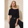 TRENDYOLMILLA Ženska bluza Twoss26Bz00097, Crna
