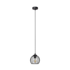 Luster na sajli MERCURE 1xE27/15W/230V O 16 cm crne boje
