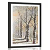 Plakat s paspartujem zimski drevored - 60x90 no frame