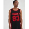 AND1 Majica 93 Airtex ognjeno rdeča/črna