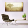tulup.si Steklena slika Drevo narava 140x70 cm 2 obešalnika