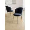 HANAH HOME Set stolica (2 dela) Risa Anthracite Gold
