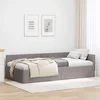 Kutni okvir kreveta Sivo-smeđa 90 cm x 200 cm tkanina