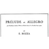 BOZZA: PRELUDE ET ALLEGRO NOTE