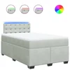 Vidaxl Box spring postelja z vzmetnico svetlo siva 120x190 cm žamet