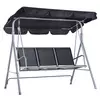 Homestar Vrtna gugalnica za 3 osebe 171x108x154 cm črno-srebrna
