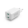 HAMA Kućni Punjač, PD/Qualcomm, 2xUSB-C, 35W, Beli