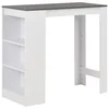 Vidaxl Barska miza s polico 110x50x103 cm bela