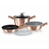 Berlingerhaus Komplet posod z marmorno površino 6 kosov Rosegold Metallic Line