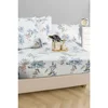 Carina 160 Set Posteljine - Bela, Plava, Zelena, Roze Saten