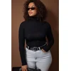 Trendyol Curve Ženska bluza Tbbaw26Af00113, Crna