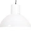 Vidaxl Viseča svetilka 25 W bela okrogla 48 cm E27