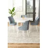 Hanah Home Set Trpezarijski sto i 4 stolice, Sivo-beli