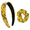 Distrineo Komplet dodatki za lase (elastika za lase a naglavni trak) Harry Potter - Hufflepuff/PihPuff