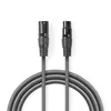 COTH15010GY50, Balansirani audio kabl, XLR 3-pinski muški, XLR 3-pinski ženski, Niklovani, 5,00 m