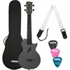 Cascha HH 2258E Koncertne ukulele Black