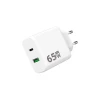 Winner Group - Adapter za brzo punjenje 1x USB-C + 1x USB-A Power Delivery 65W, beo