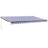 Tenda na uvlačenje plavo-bijela 5 x 3 m od tkanine i aluminija